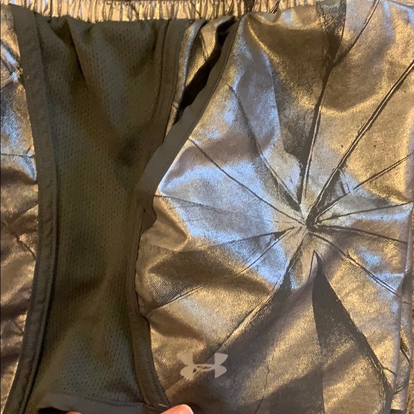 Silver Metallic Running Shorts - Picture 2 of 2